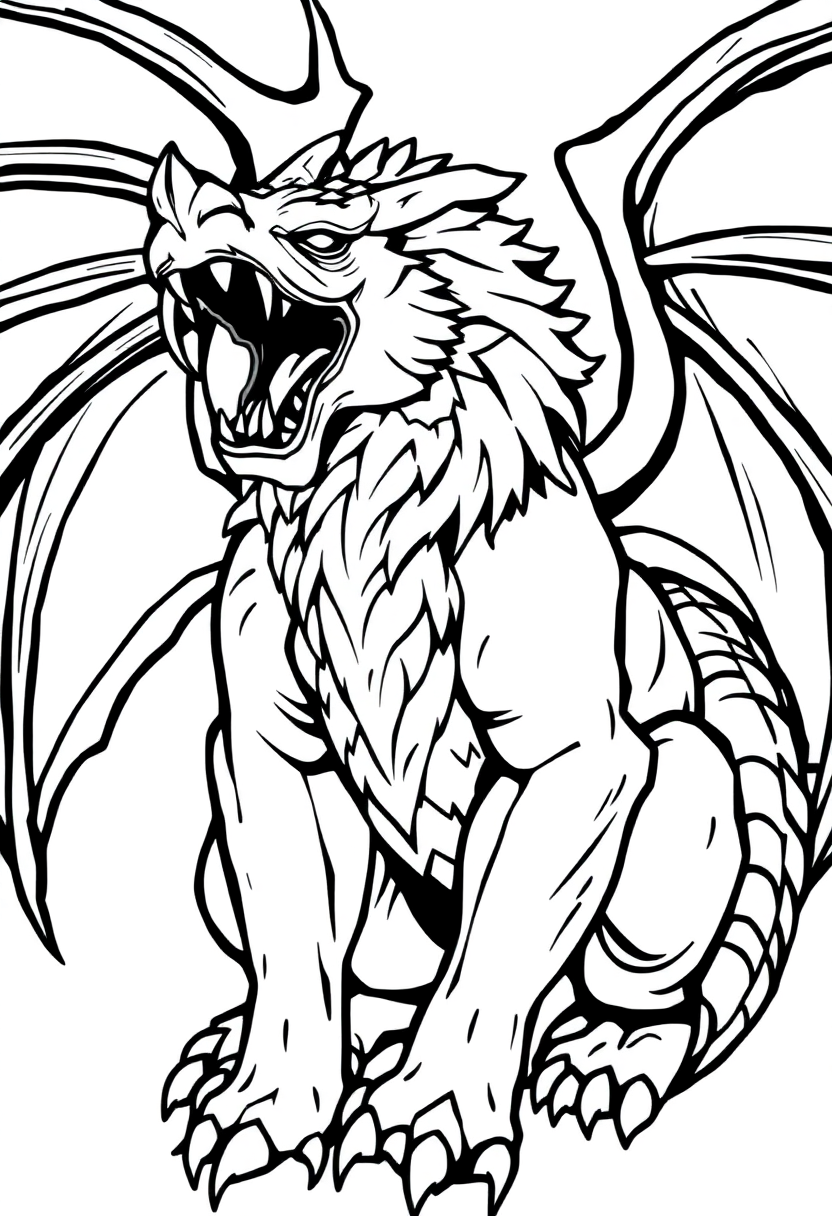 Manticore coloring page