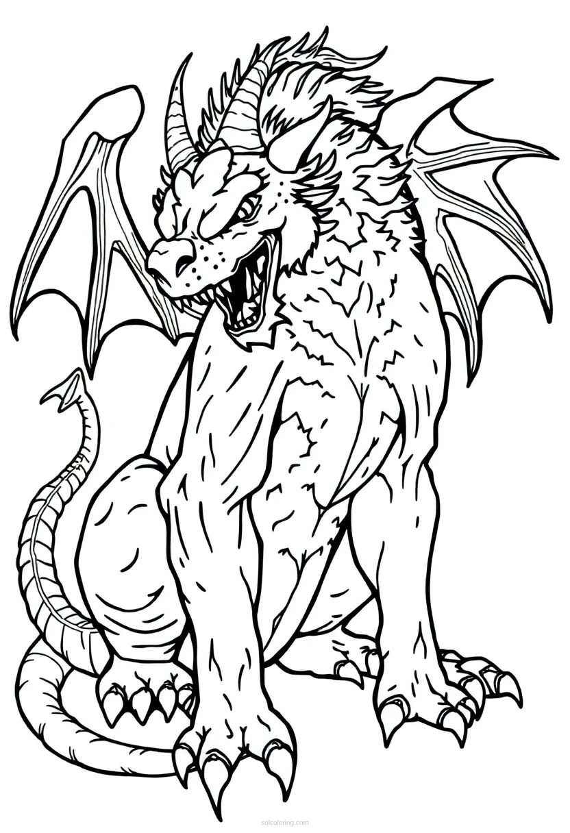 Manticore coloring page for kids