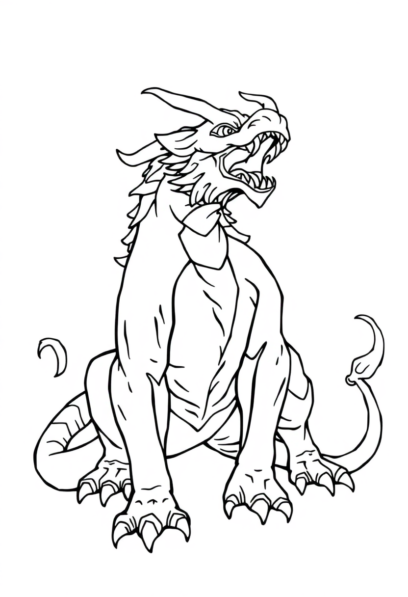 Manticore coloring page, free printable