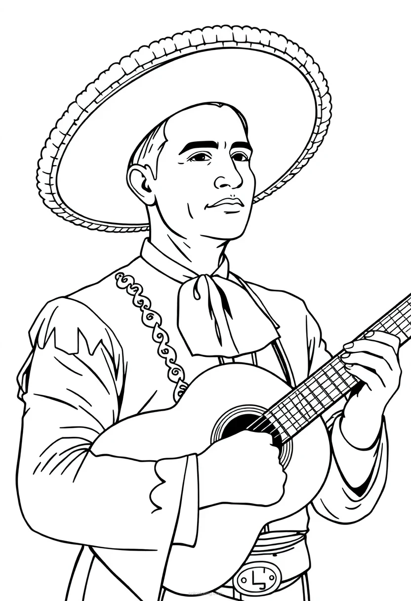 Mariachi coloring pages