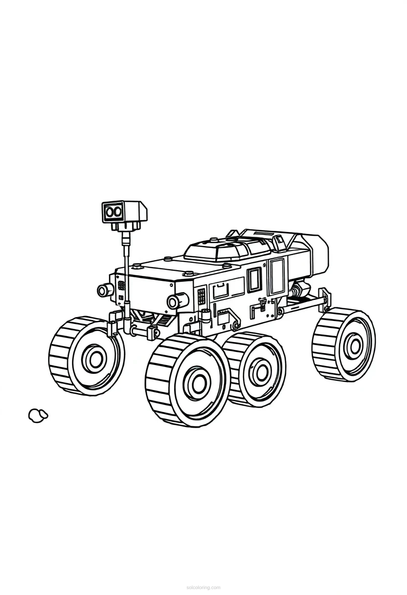 Mars Rover coloring page for kids