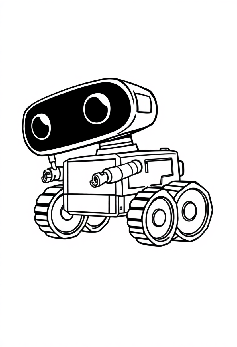 Mars Rover coloring page, free printable