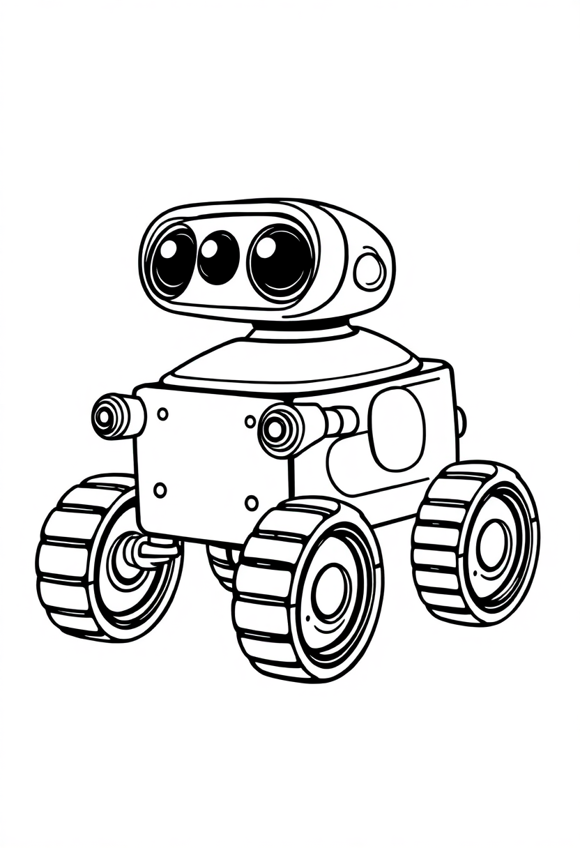 Mars Rover coloring page, free printable