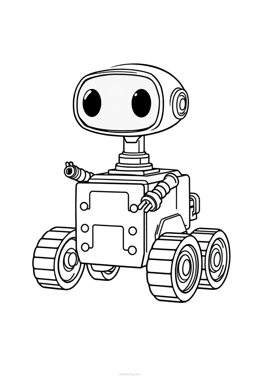 Mars Rover coloring page for kids