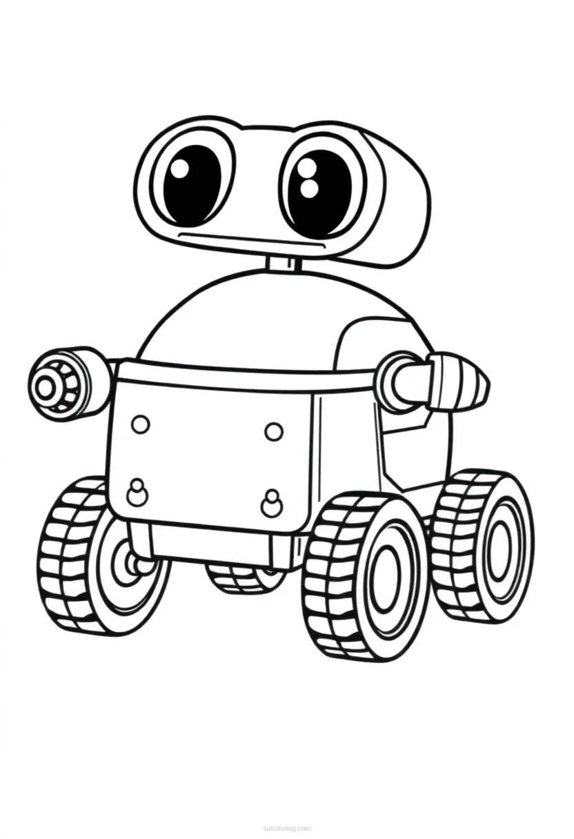 Mars Rover coloring page for kids