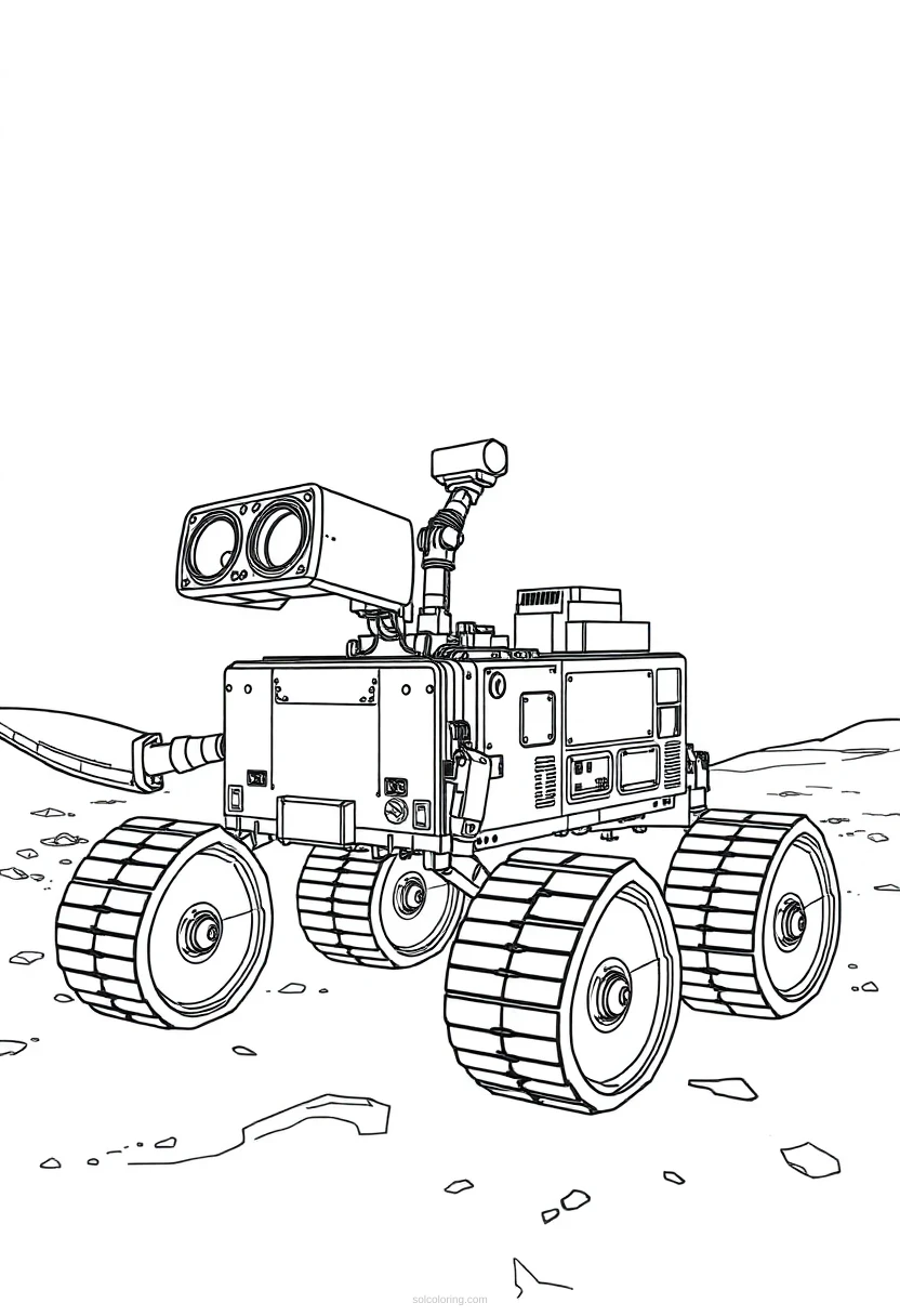 Mars Rover Mandala coloring pages