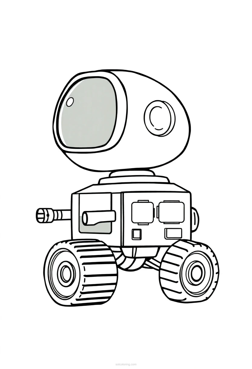 Mars Rover coloring page for kids