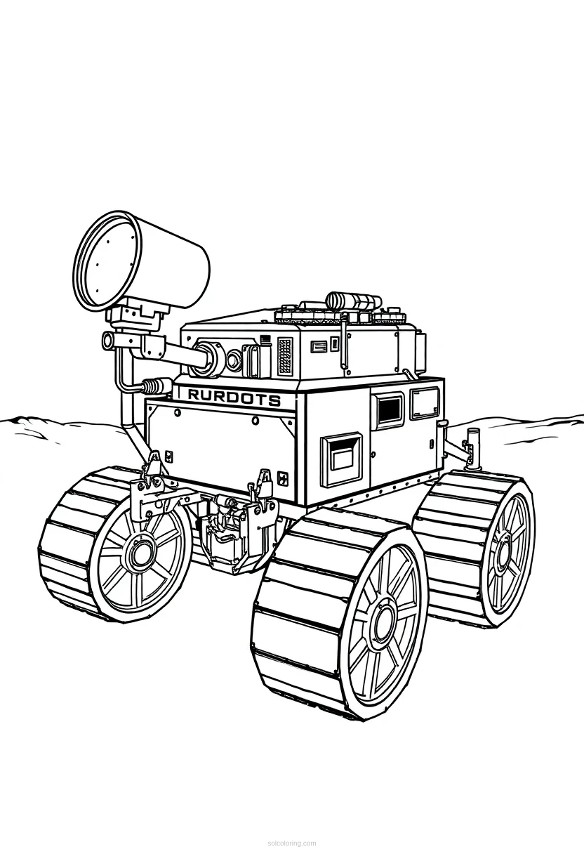 Mars Rover coloring page for kids