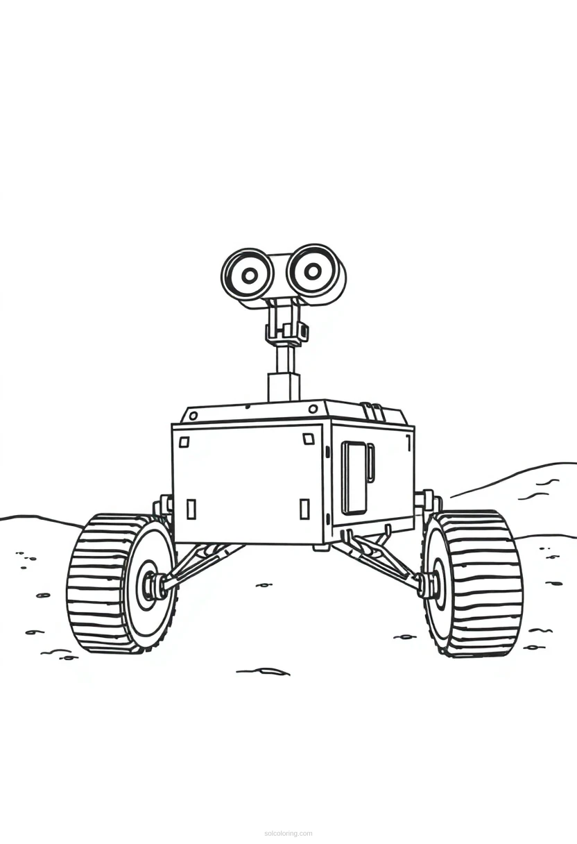 Mars Rover coloring page for kids