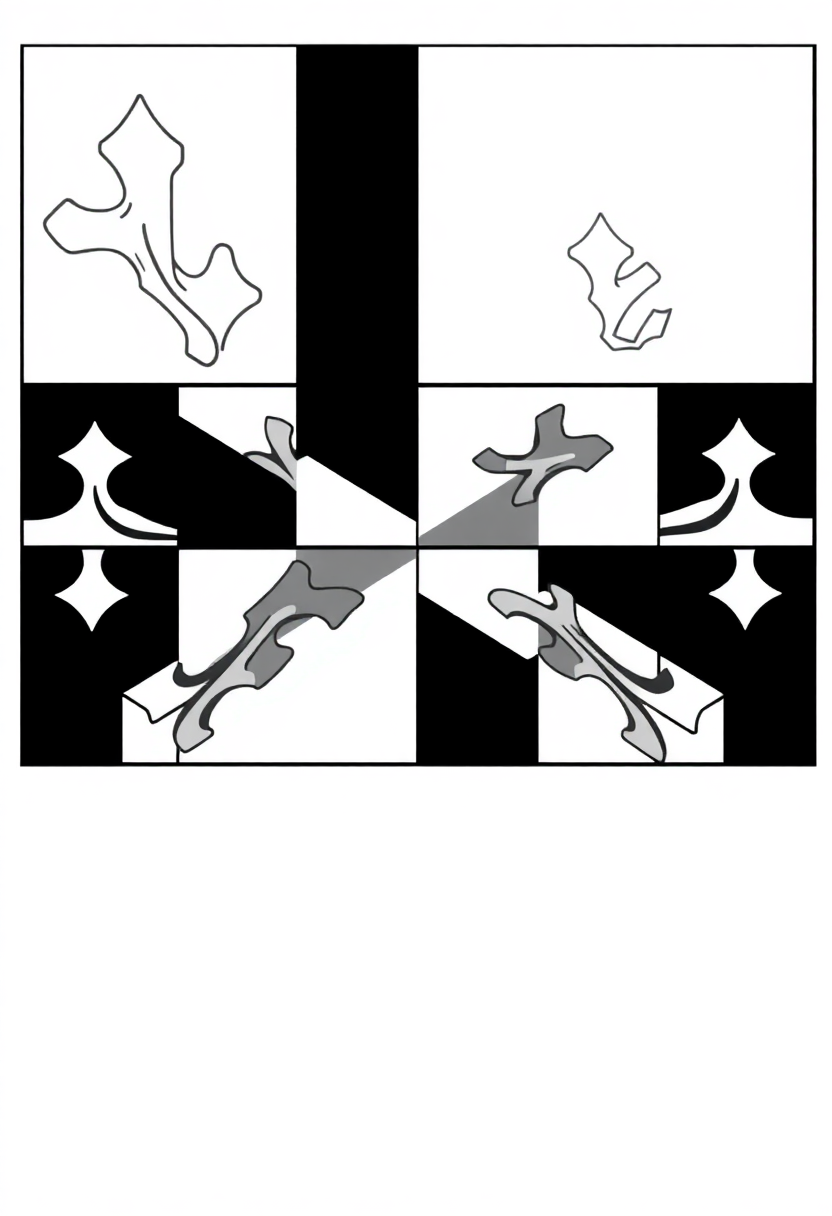 Maryland State Flag coloring page, free printable
