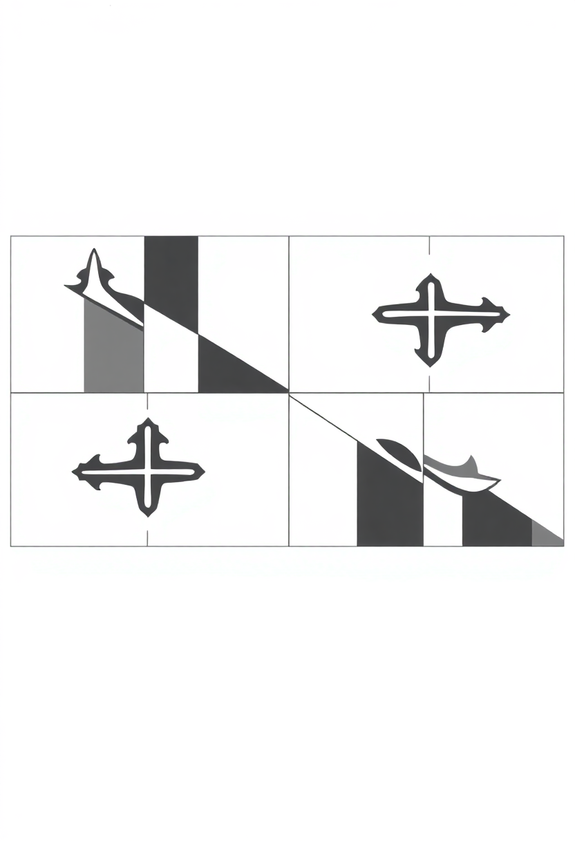 Maryland State Flag coloring pages
