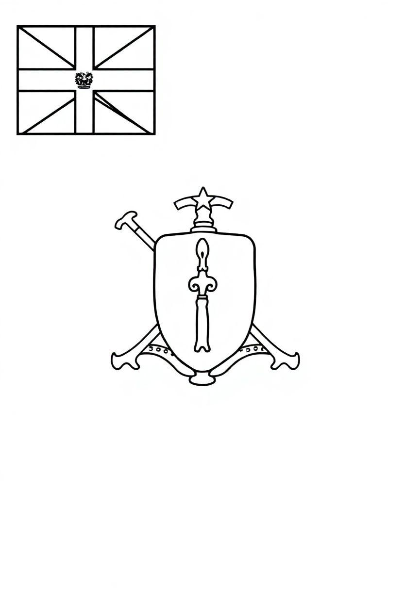 Massachusetts State Flag coloring page, free printable