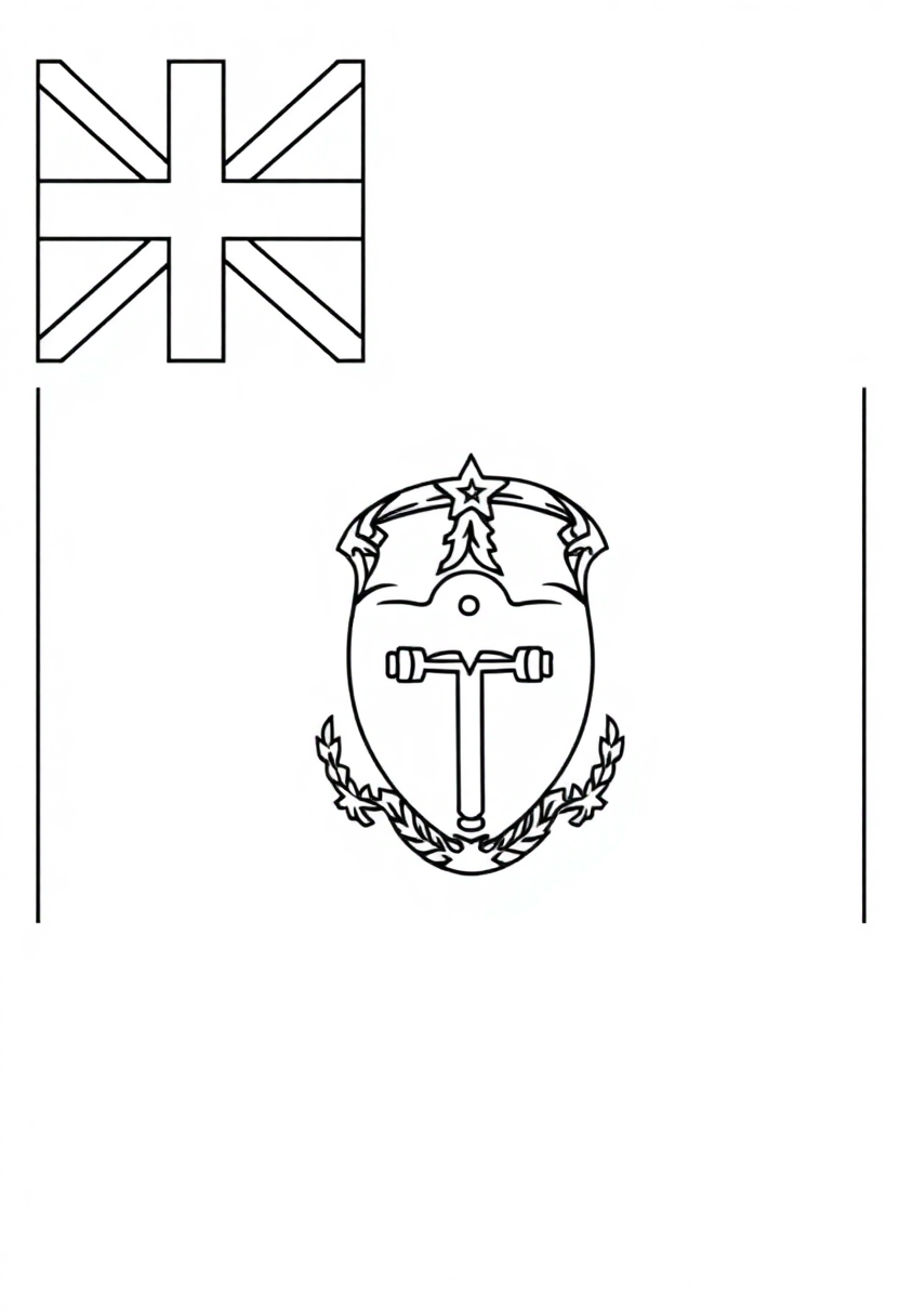 Massachusetts State Flag coloring page, free printable