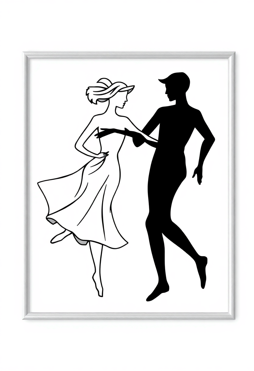 Matisse Cut-Out Dancers coloring page, free printable