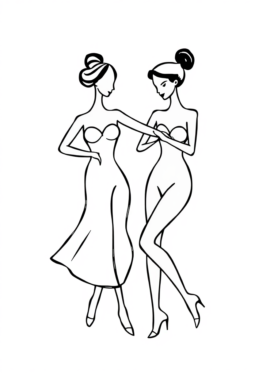 Matisse Cut-Out Dancers coloring page, free printable