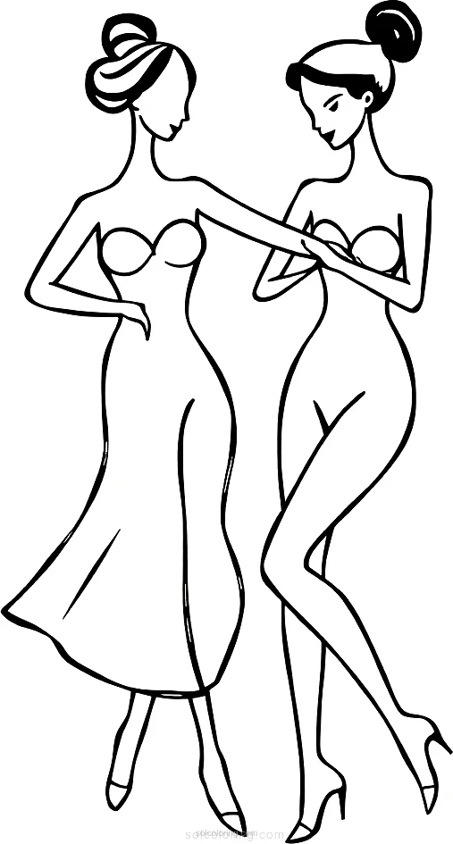 Matisse Cut-Out Dancers coloring page for kids