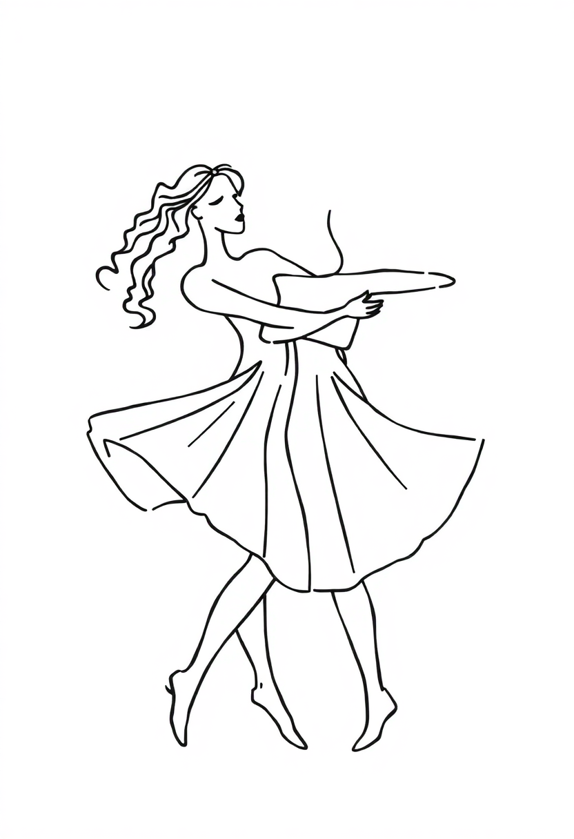 Matisse Cut-Out Dancers coloring page, free printable
