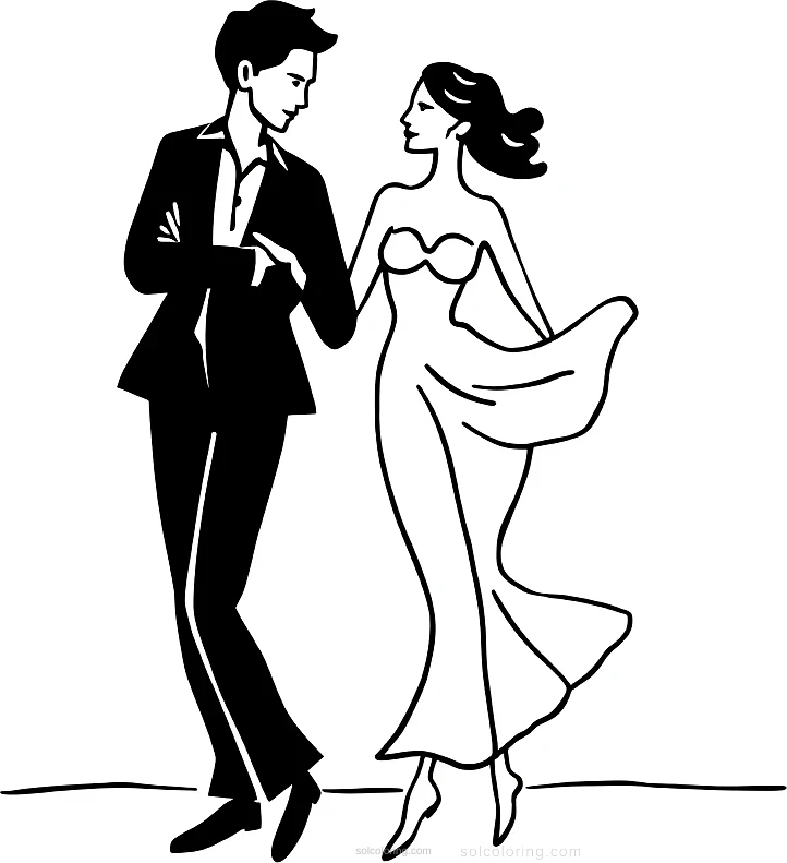 Matisse Cut-Out Dancers coloring page for kids