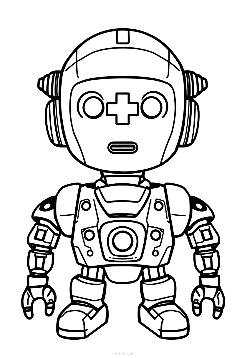 Medical Care Robot coloring page for kids