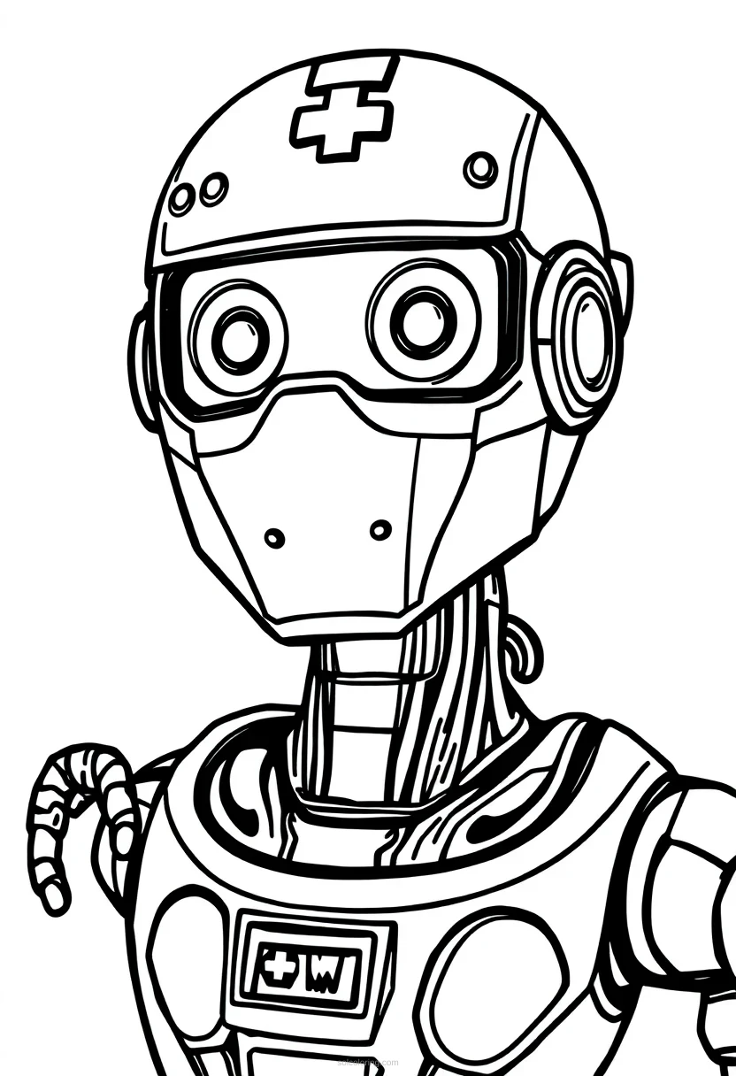 Medical Care Robot coloring pages