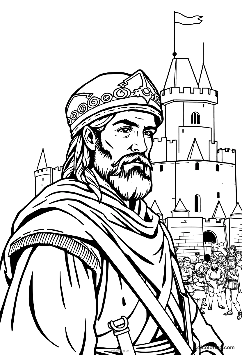 Medieval Castle Under Siege coloring pages