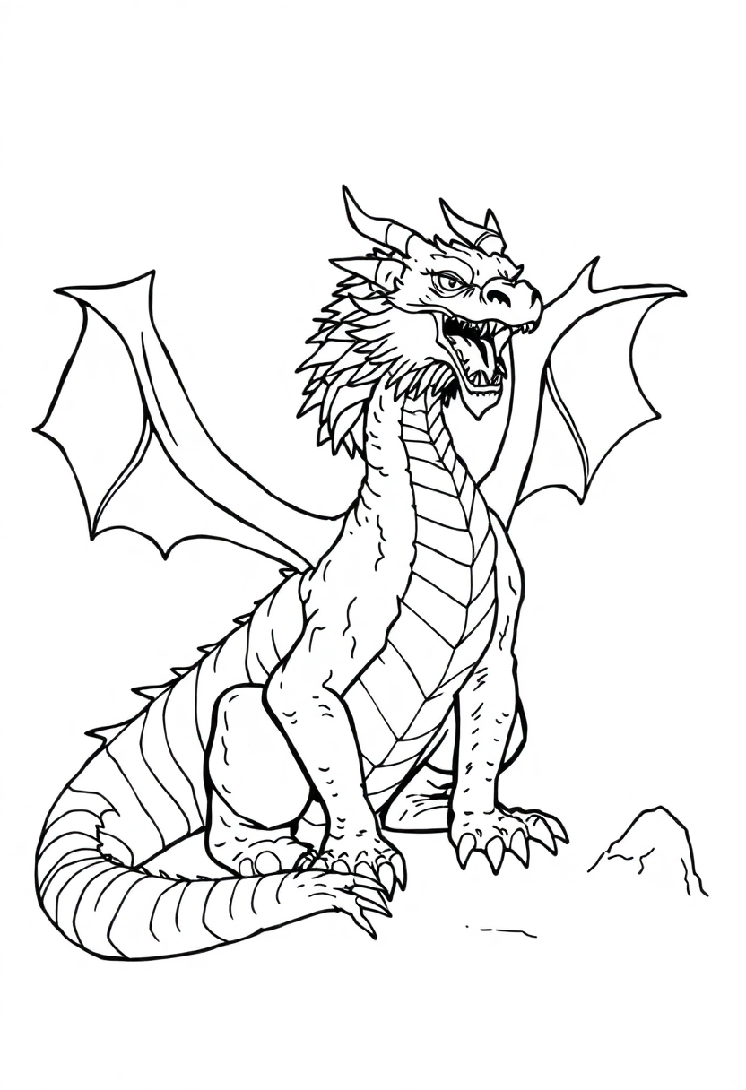 Medieval Dragon coloring pages