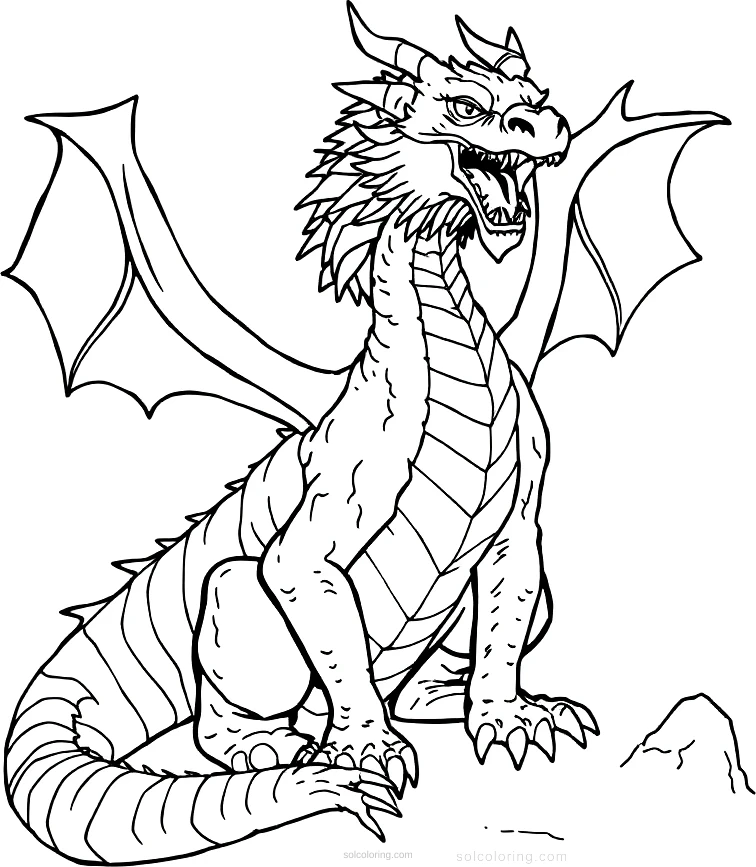 Medieval Dragon coloring pages