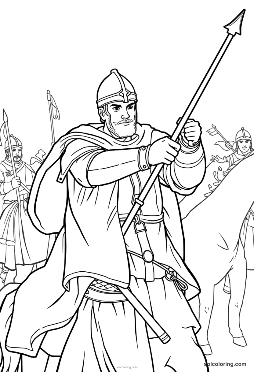Medieval Jousting Tournament coloring pages