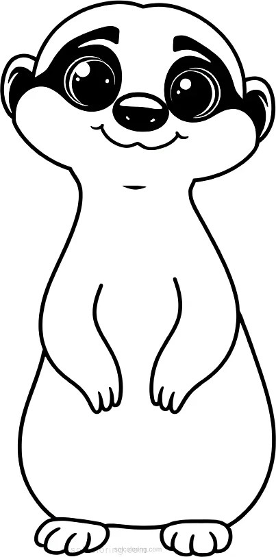 Meerkat coloring page for kids