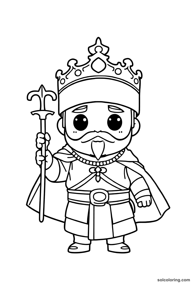 Chibi Mehmed II Conquering Constantinople coloring page, free printable chibi style