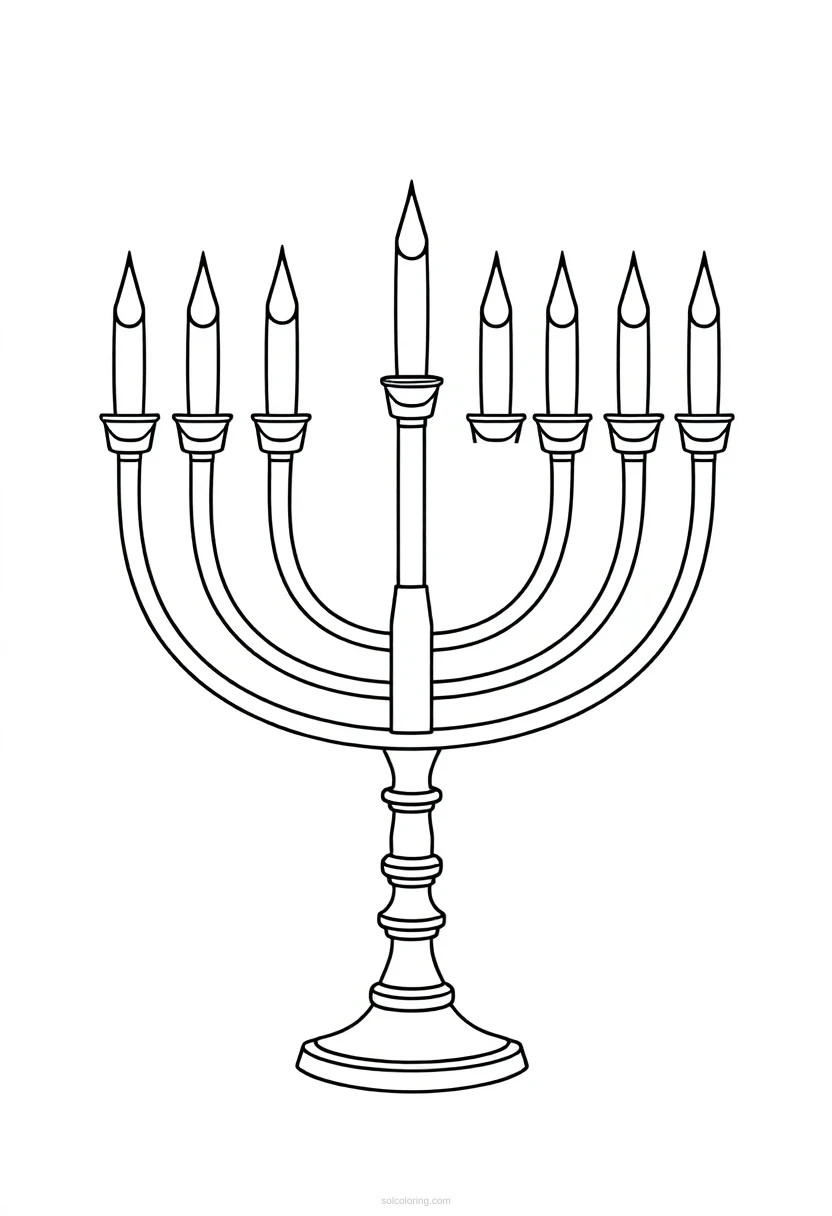 Menorah Chibi coloring pages