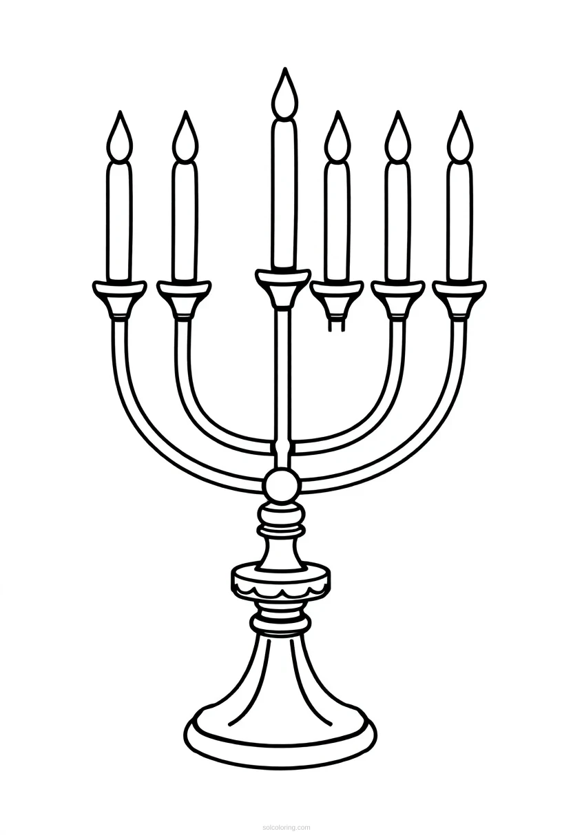 Menorah Mandala coloring pages