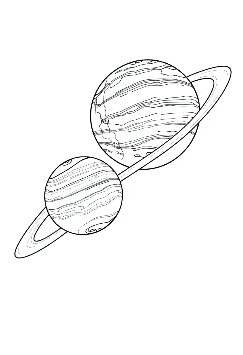 Mercury and Venus coloring page, free printable