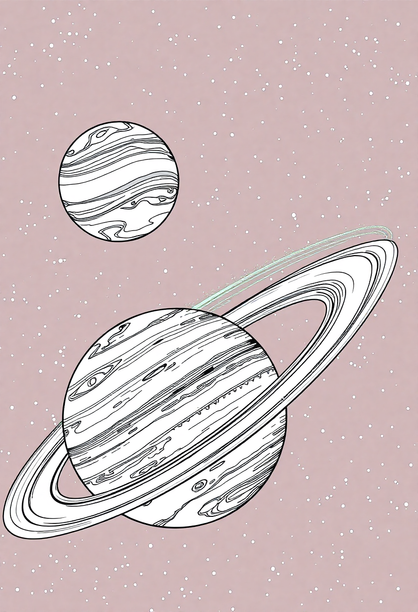 Mercury and Venus coloring page, free printable