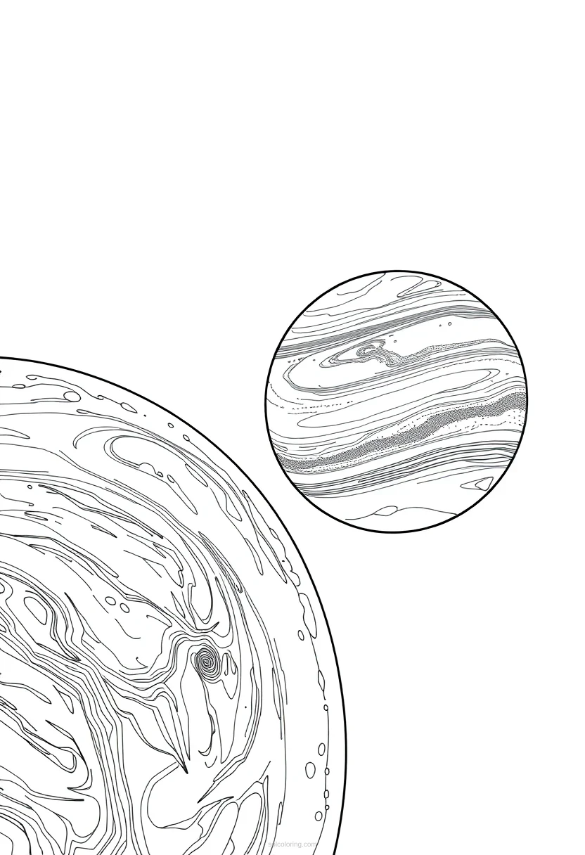 Mercury and Venus coloring page for kids
