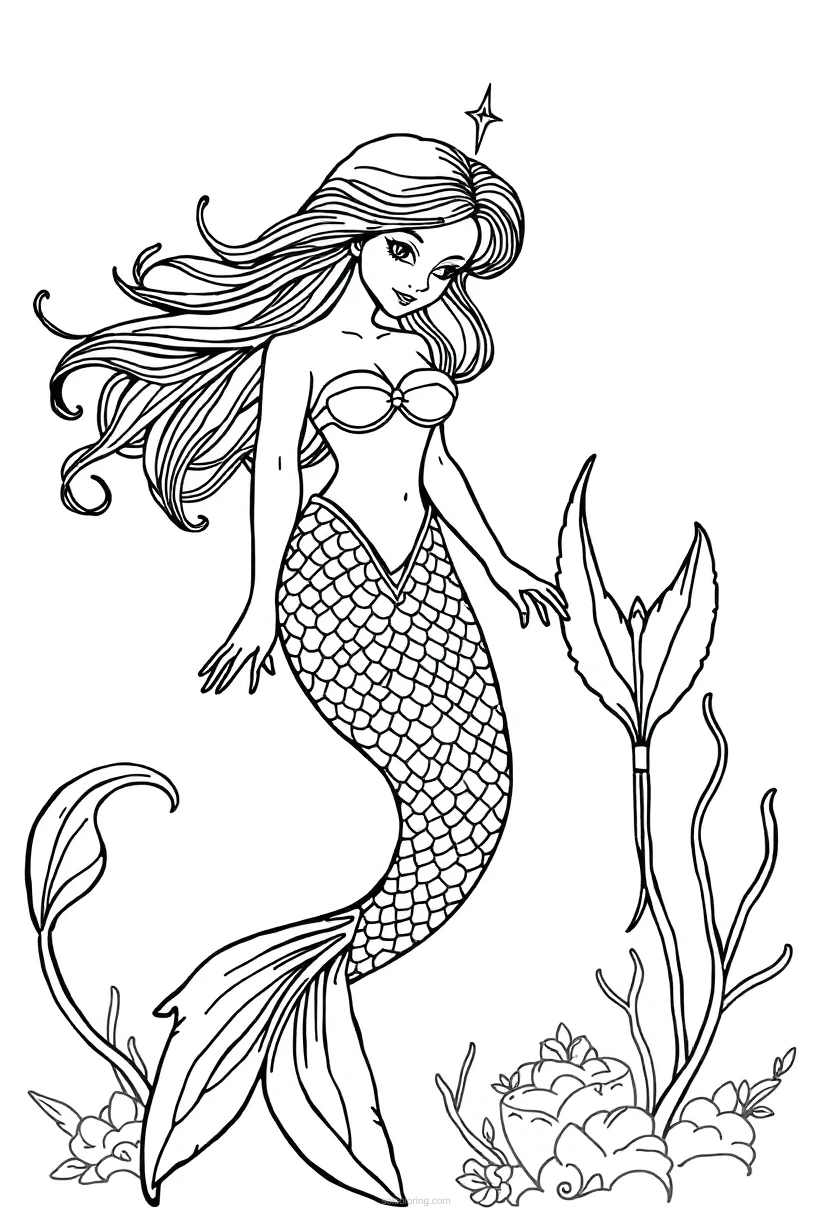 Mermaid coloring pages