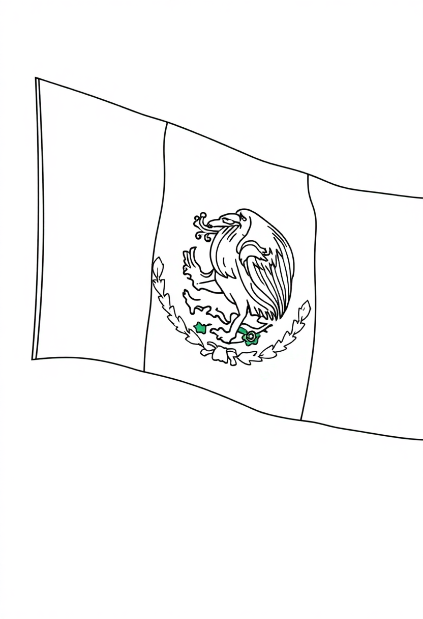Mexican Flag coloring pages