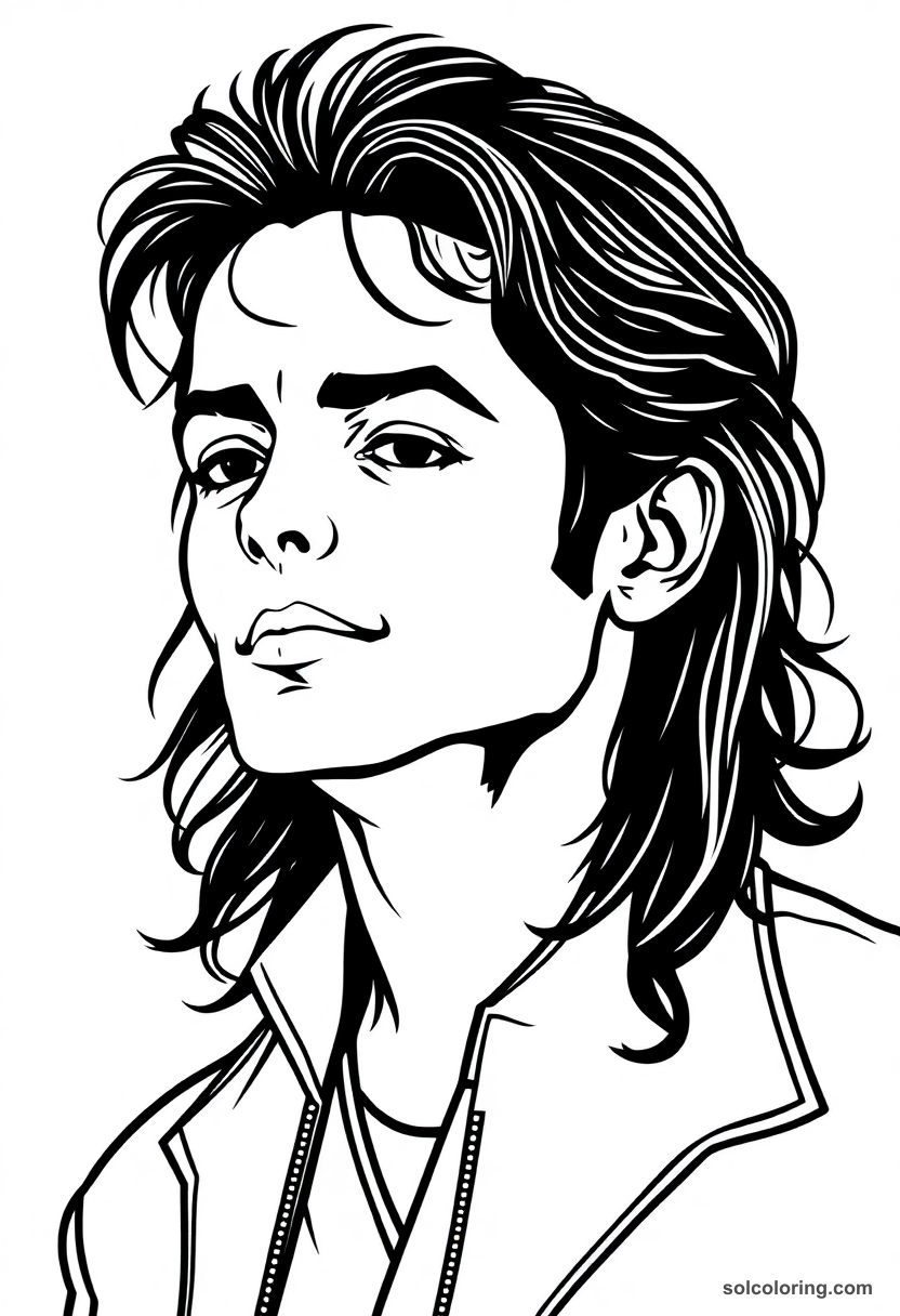Illustrated Portrait Michael Jackson