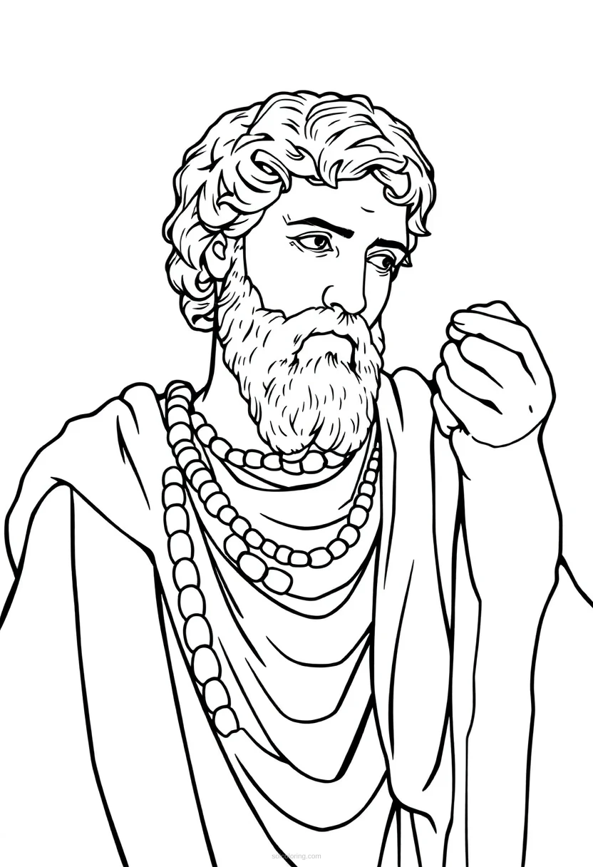 Michelangelo Sculpting David coloring pages