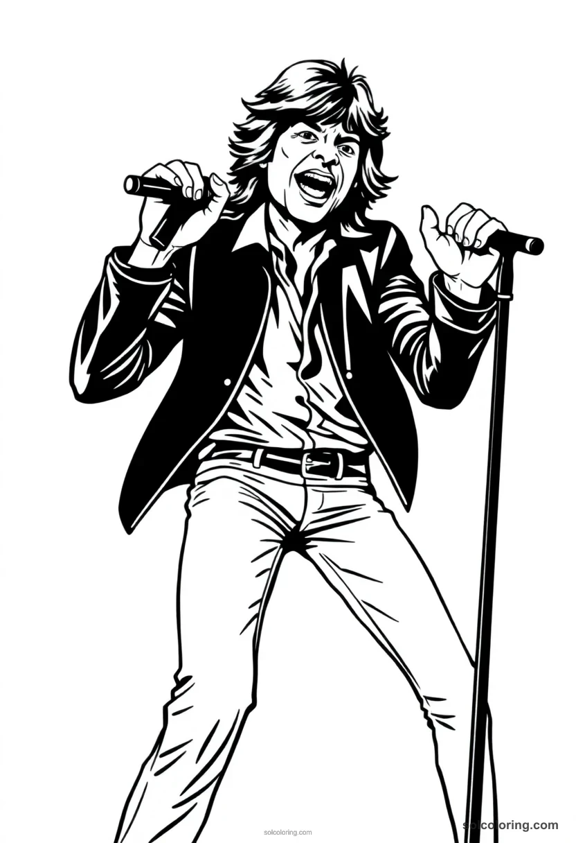 Mick Jagger coloring pages