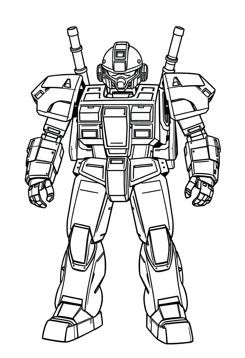 Military Defense Robot coloring page, free printable