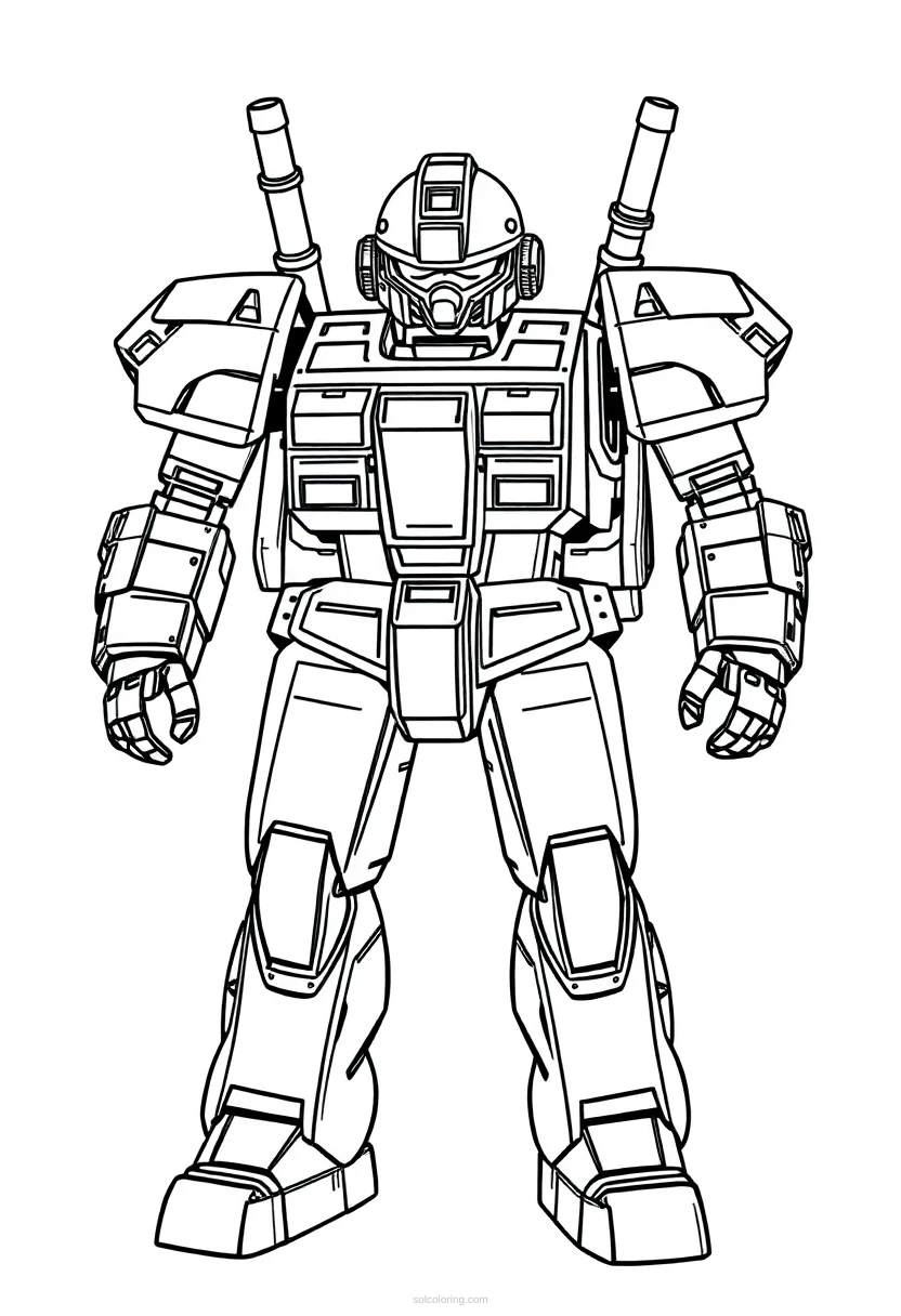 Military Defense Robot coloring pages