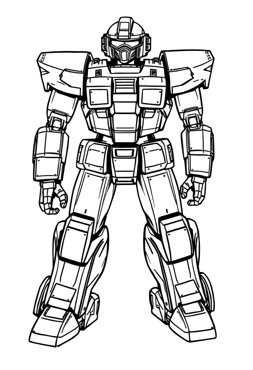 Military Defense Robot coloring page, free printable