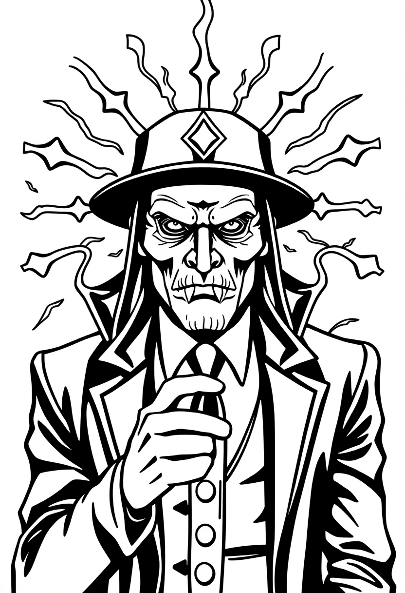 Mind Control Mastermind coloring page, free printable