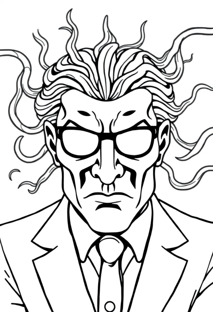 Mind Control Mastermind coloring page, free printable