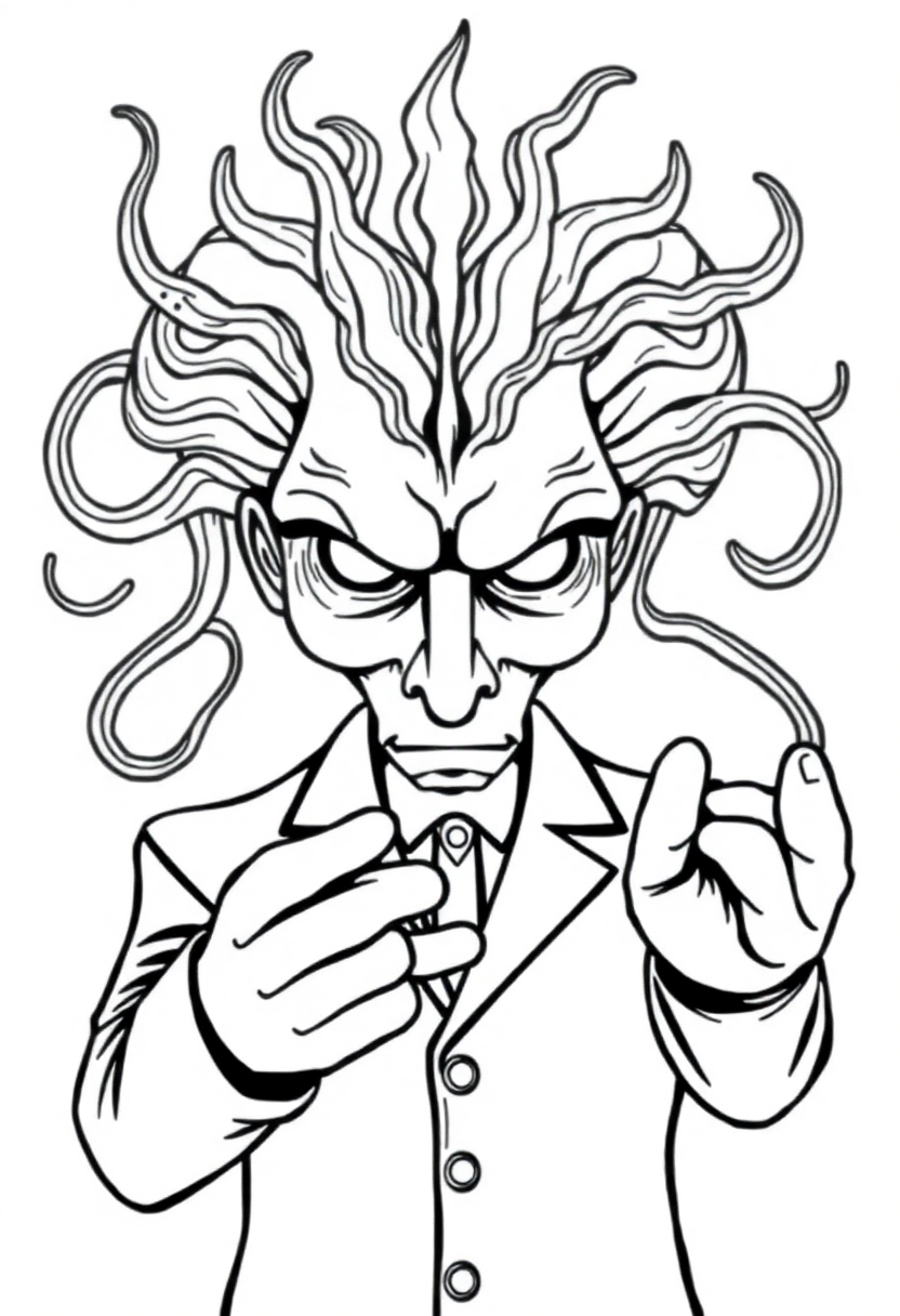 Mind Control Mastermind coloring page, free printable