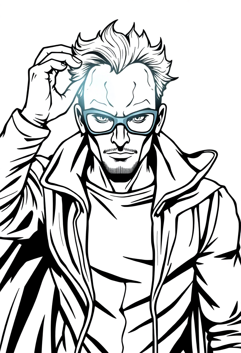 Mind-Reading Telepathic Hero coloring page, free printable