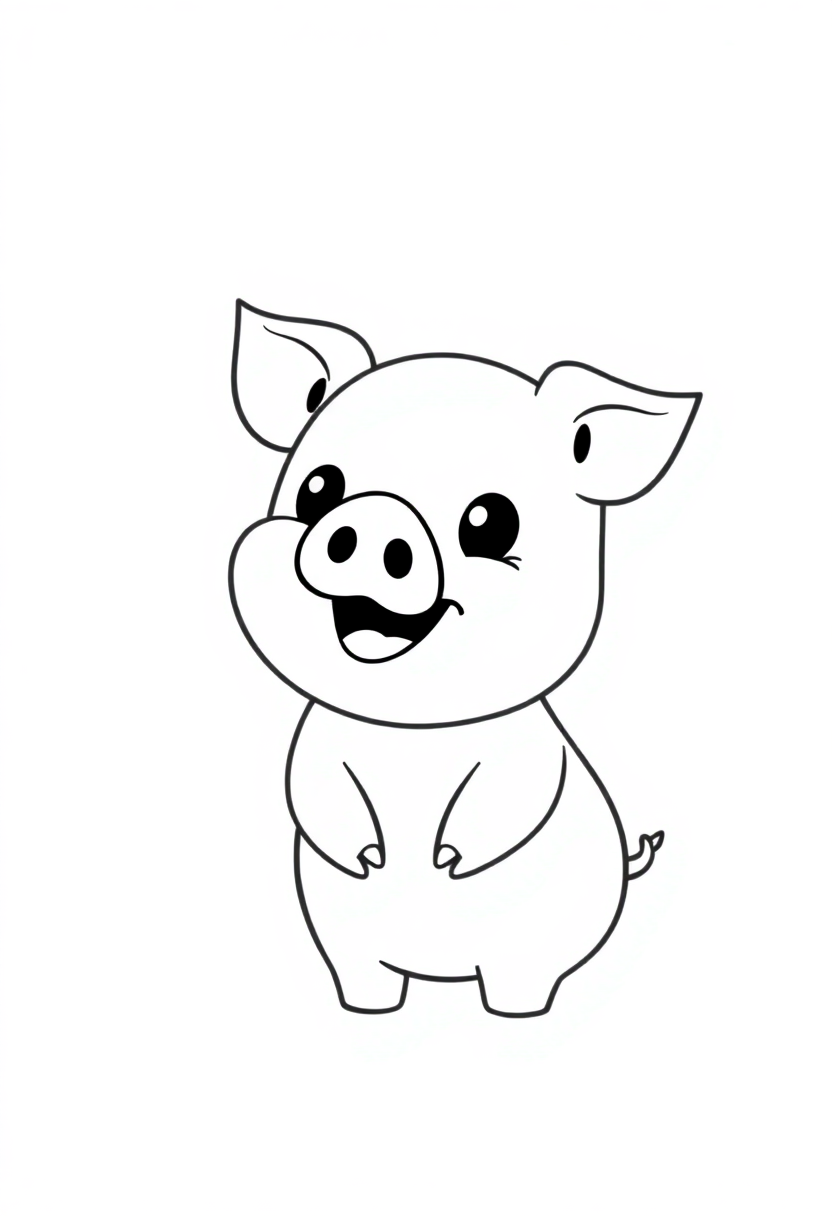 Mini Pig coloring page, free printable