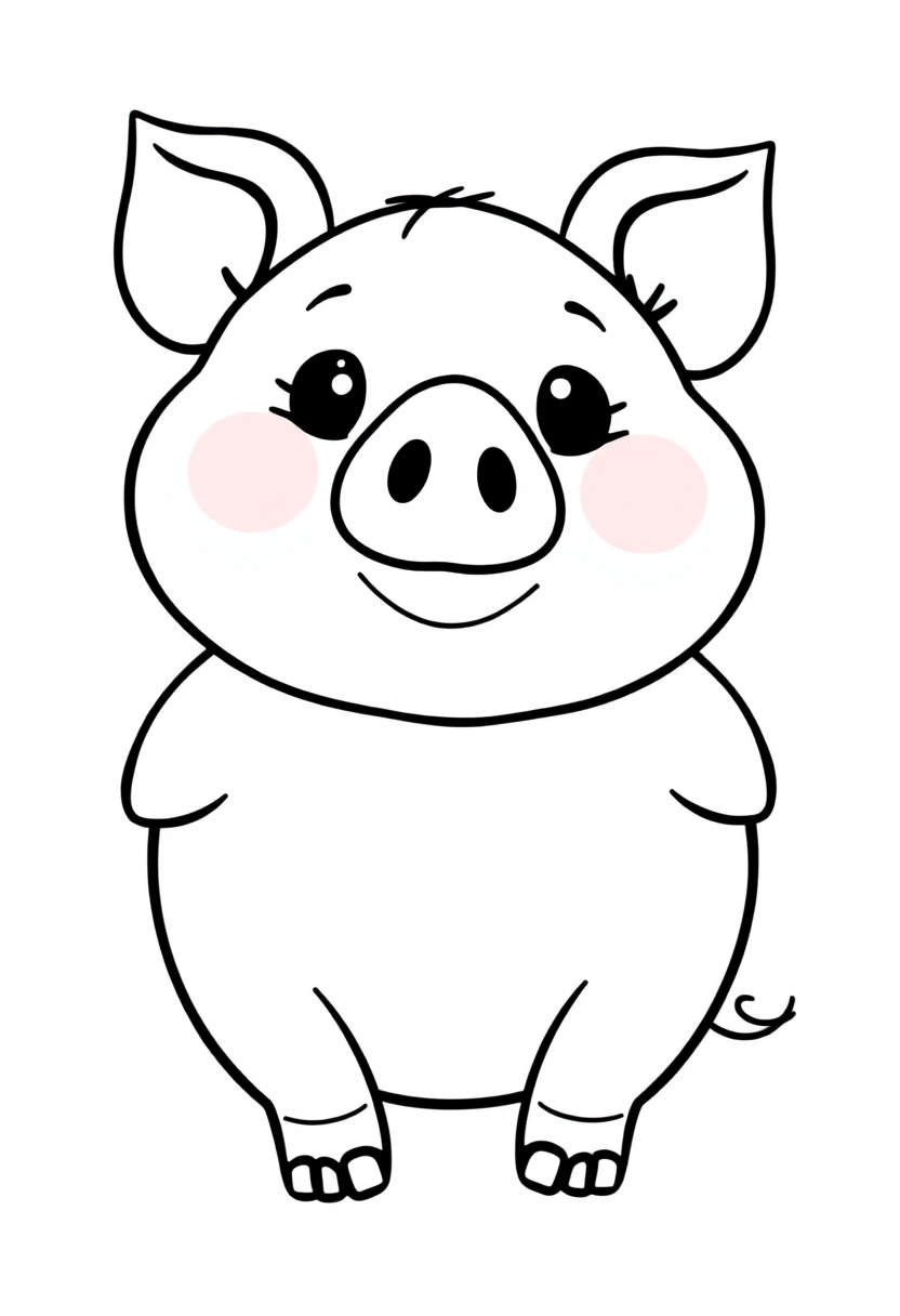 Mini Pig coloring page, free printable