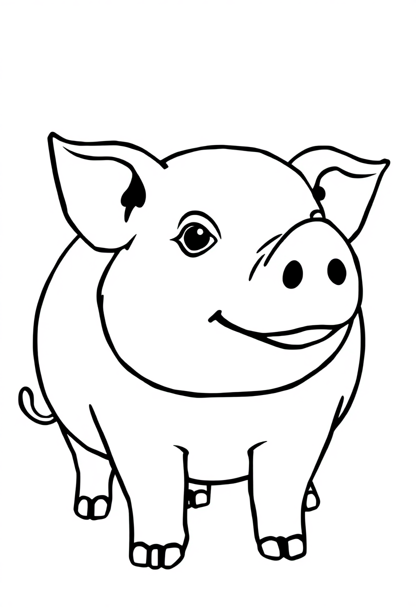 Mini Pig coloring page, free printable